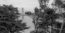 Golden Gate Bridge Over River Against Sky