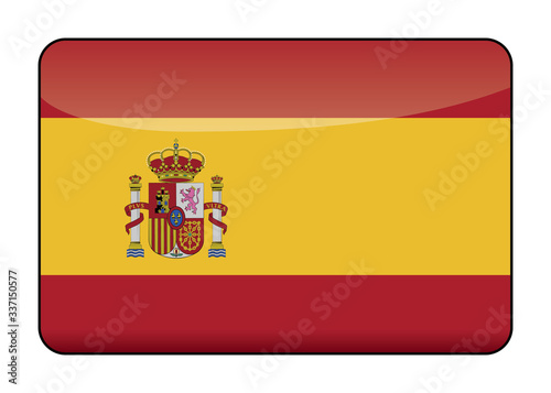 リッチデザインのスペインの国旗のイラスト 半立体で光沢感のある国旗 Spanish Flag ベクターデータ Buy This Stock Vector And Explore Similar Vectors At Adobe Stock Adobe Stock