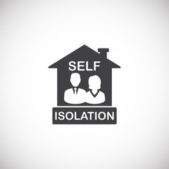 Self isolation related icon on background for graphic and web design. Creative illustration concept symbol for web or mobile app