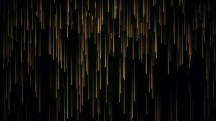 Sparse Elegant Gold Cascading Line Light Streak Looping background