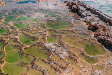 Wall Mural - Close up of a natural rock formation texture