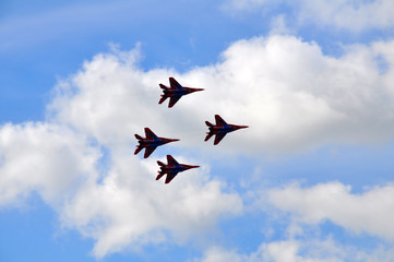 Poster - The military fighter on airshow