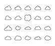 Icon set of cloud.
