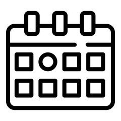 Poster - Wall calendar icon. Outline wall calendar vector icon for web design isolated on white background