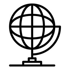 Poster - School globe icon. Outline school globe vector icon for web design isolated on white background