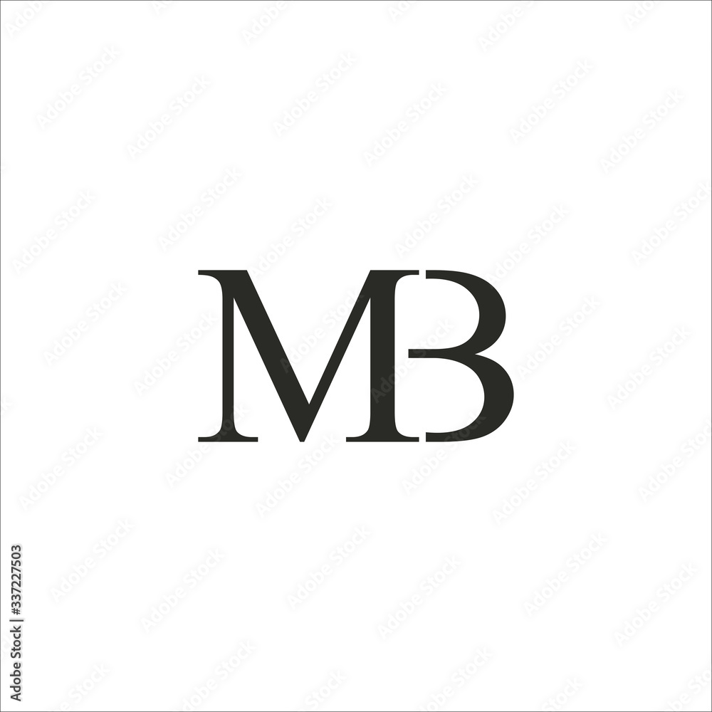 Initial letter mb or bm logo design template Stock Vector | Adobe Stock