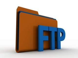 Poster - 3d rendering ftp folder network
