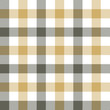 Gingham pattern. Seamless vichy check plaid graphic in grey, mustard khaki gold, white for scarf, tablecloth, wrapping, packaging, or other modern summer fabric design.
