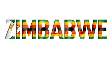 Zimbabwe flag text font