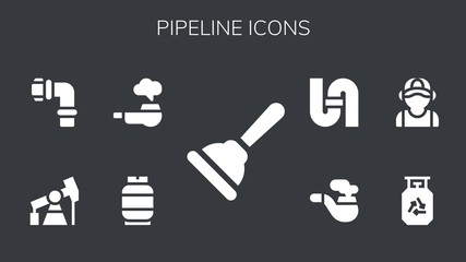 Wall Mural - pipeline icon set