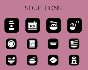 Wall Mural - soup icon set