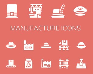 Poster - manufacture icon set