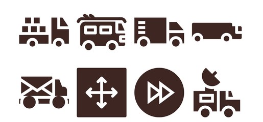 Canvas Print - moving icon set