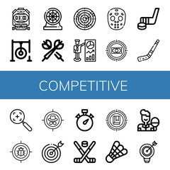 Canvas Print - Set of competitive icons