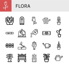 Poster - flora icon set