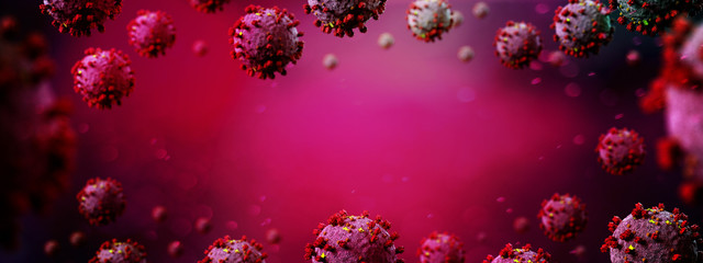 Canvas Print - Coronavirus Covid-19 background - 3d rendering