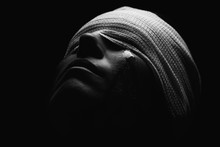 Conceptual Photo Of A Hurt Woman Crying With Bandage Around Her Head Artistic Concersion