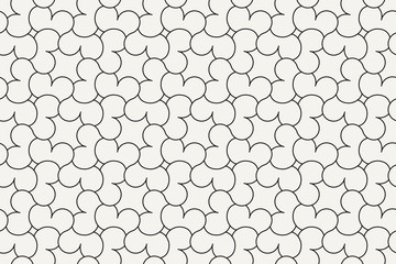 Geometric seamless pattern. Vector background with abstract line texture. Neutral monochrome wallpaper, black white simple light linear ornament for wrapping paper, textile. Decorative design element