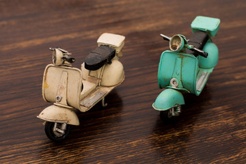 Italian vintage toy Vespa motorbike