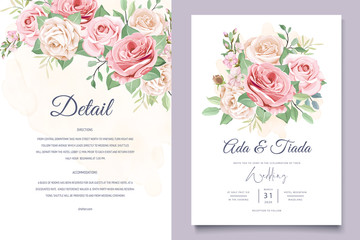 Beautiful wedding invitation card template