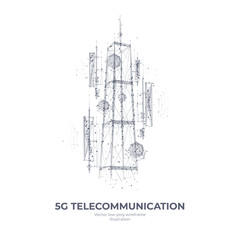 Leinwandbilder - Abstract 3d isolated 
5G tower on white