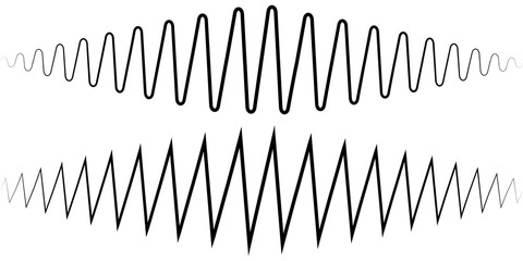 Poster - Audio sound wave. Sound wave amplitude tattoo voice recording, music audio icon, equalizer, radio logo and waveform amplitude music design ringtones
