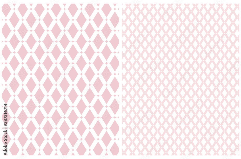 Geometric Seamless Vector Pattern with White Dots and Lines Isolated on ...
