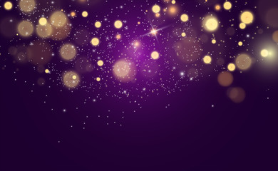 Poster - Beautiful sparks shine with special light. Vector sparkles on a transparent background. Christmas abstract pattern. A beautiful illustration for the postcard. The background for the image. Luminaries.