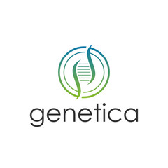 Poster - Genetic Icon DNA logo design template for science technology, omnicron, corona virus, covid 19