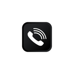 Poster - Accept call icon modern button for web or appstore design black symbol isolated on white background. Vector EPS 10.
