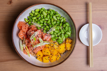 Canvas Print - Salmon poke bowl