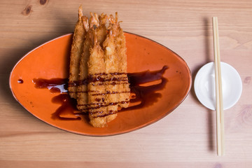 Canvas Print - Tempura Deep Fried Shrimp