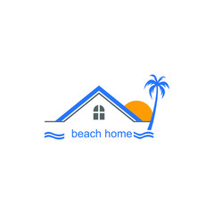 Roof house icon logo vector