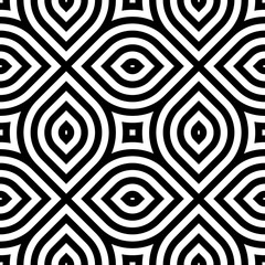 Wall Mural - vector geometric pattern. seamless braided linear pattern.