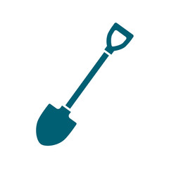 Sticker - shovel icon vector logo template