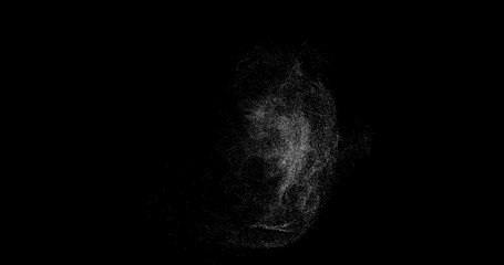 water spray effect. spraying mist of air gun or atomizer for cosmetic concept isolated on black back