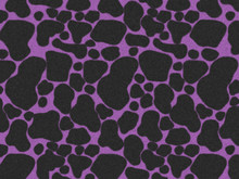 3D Giraffe Or Cow Purple Print Camouflage Texture, Carpet Animal Skin Patterns Or Backgrounds, Black Purple Violet Cheetah Theme, Look Smooth, Fluffy And Soft, Fashion Clothes Textile Safari Concept.