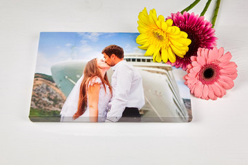 Wall Mural - Canvas print with gallery wrap technique on white background