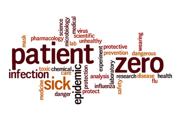 Wall Mural - Patient zero word cloud concept