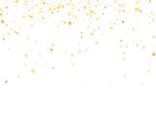 Wall Mural - flying gold star sparkle vector with white background.