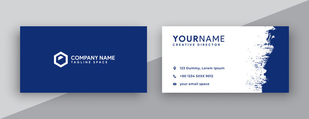Wall Mural - classic blue business card design template , corporate identity design .