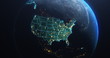 © Sono Creative - Planet Earth from Space USA, United States highlighted state border and counties animation, elements of this image courtesy of NASA