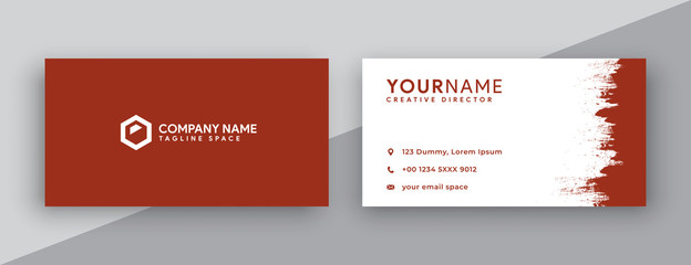 Wall Mural - red business card template, business card design with new 2020 color trend red cinnamon stick , awesome color trend 2020