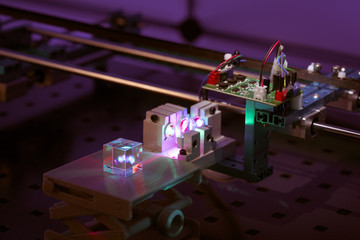 Sticker - Laser development system in optical laboratory.