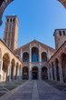 Italy, Milan, February 13, 2020, view and details of the cathedral of Santo Ambrogio, one of the oldest churches in Milan