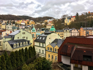 Wall Mural - View of Karlovy Vary from above