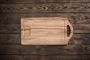 Wall Mural - cutting board on old wooden table