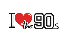 I Love 90s Decade Symbol
