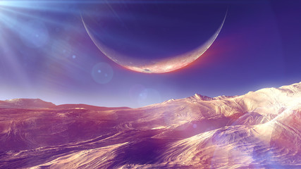 Wall Mural - surface planet in space