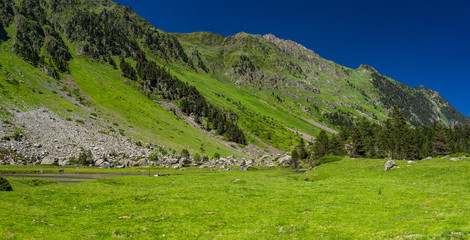 Wall Mural - Nice landscape of Marcadau Valley in the French Pyrenees, Trip to Cauterets, France.